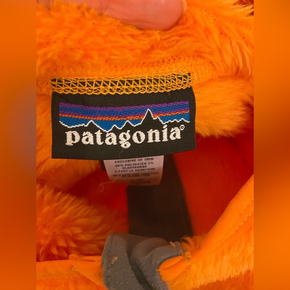 Patagonia R3 Hi-Loft Hoody Mango Orange Size XL - Picture 7 of 9